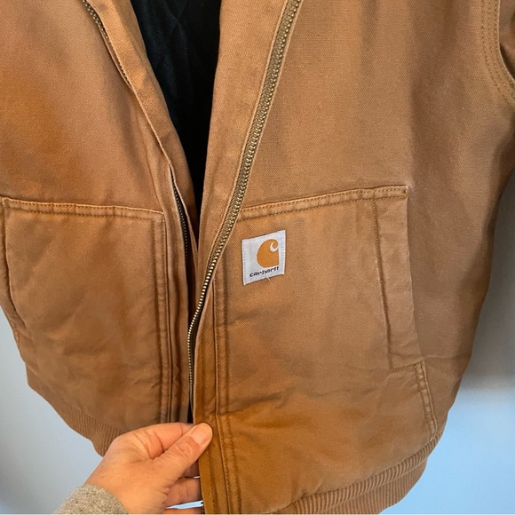 Carhartt Flannel Quilt-Lined Active Jacket with Storm Cuffs youth M 10-12 - Picture 3 of 5